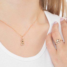 Кольцо SOKOLOV - Золото 585, Фианит (арт. 016675)