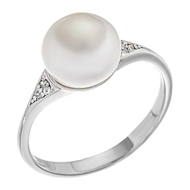 Кольцо Мастер Клио - Серебро 925, Жемчуг культивированный (арт. 24К0567КС)