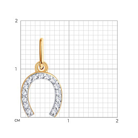 Подвеска SOKOLOV - Золото 585, Фианит (арт. 036858)