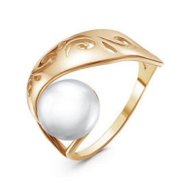 Кольцо Красная пресня - Серебро 925, Жемчуг культивированный (арт. 23311925)