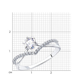 Кольцо SOKOLOV - Серебро 925, Фианит (арт. 94011750)