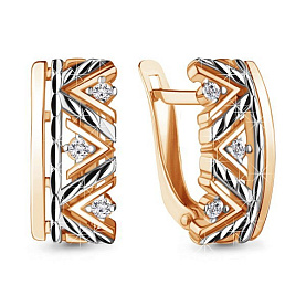 Серьги Аквамарин - Серебро 925, Фианит (арт. 48584А.6)