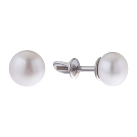 Серьги Мастер Клио - Серебро 925, Жемчуг культивированный (арт. 24С0290С)
