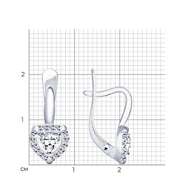 Серьги SOKOLOV - Серебро 925, Swarovski (арт. 89020102)