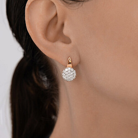 Серьги SOKOLOV - Серебро 925, Фианит (арт. 93022457)