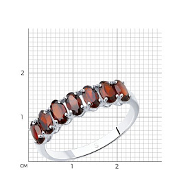 Кольцо SOKOLOV - Серебро 925, Гранат (арт. 92010893)