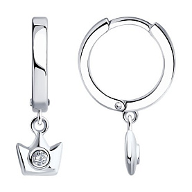 Серьги SOKOLOV - Серебро 925, Фианит (арт. 94026516)