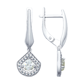 Серьги SOKOLOV - Серебро 925, Swarovski (арт. 89020092)