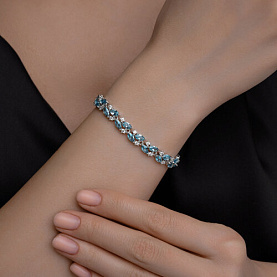 Браслет Diamant - Серебро 925, Синтетический ситалл , Фианит (арт. 94-350-02173-1)