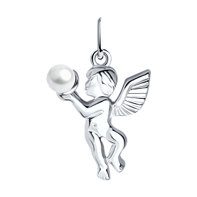 Подвеска SOKOLOV - Серебро 925, Жемчуг имитация (арт. 94030001)