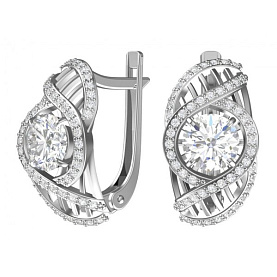 Серьги POKROVSKY - Серебро 925, Фианит (арт. 2101234-00775)