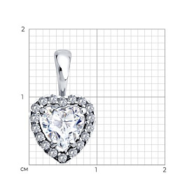 Подвеска Diamant - Серебро 925, Фианит (арт. 94-130-00122-2)