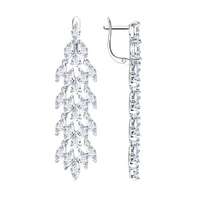 Серьги SOKOLOV - Серебро 925, Фианит (арт. 94027716)