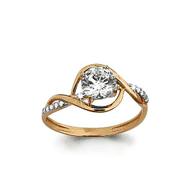 Кольцо Аквамарин - Золото 375, Фианит (арт. 662111А.8)