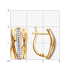 Серьги SOKOLOV - Серебро 925, Фианит (арт. 93022548)