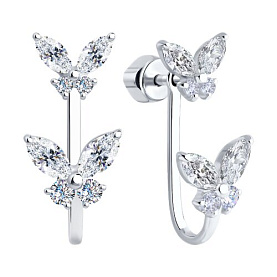 Серьги SOKOLOV - Серебро 925, Фианит (арт. 94026498)