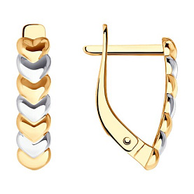 Серьги Diamant - Золото 585, Фианит (арт. 51-120-02212-1)