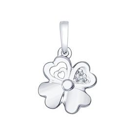 Подвеска SOKOLOV - Серебро 925, Фианит (арт. 94031908)