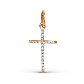 Подвеска ЮФ Династия - Золото 585, Фианит (арт. 100078-1102)