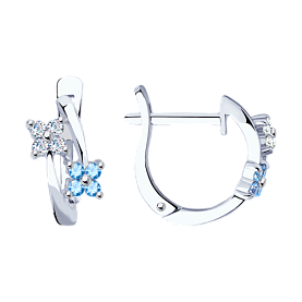 Серьги SOKOLOV - Серебро 925, Фианит (арт. 94020112)