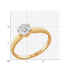 Кольцо SOKOLOV - Серебро 925, Фианит (арт. 93011081)