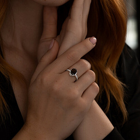 Кольцо SOKOLOV - Серебро 925, Раухтопаз, Фианит (арт. 92011770)