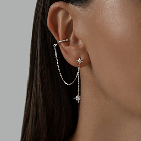 Серьга SOKOLOV - Серебро 925, Фианит (арт. 94170307)