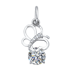 Подвеска SOKOLOV - Серебро 925, Фианит (арт. 94030508)