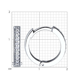 Серьги SOKOLOV - Серебро 925, Фианит (арт. 94026678)