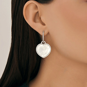 Серьги SOKOLOV - Серебро 925, Перламутр, Фианит (арт. 83020447)