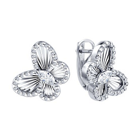 Серьги SOKOLOV - Серебро 925, Фианит (арт. 94027786)