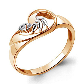 Кольцо Аквамарин - Серебро 925, Фианит (арт. 67322А.6)