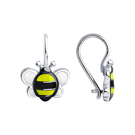 Серьги SOKOLOV - Серебро 925, Эмаль (арт. 94024044)