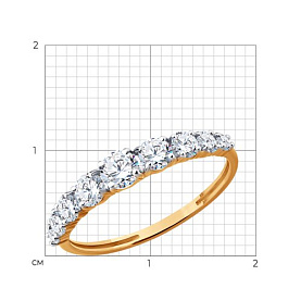 Кольцо Diamant - Золото 585, Фианит (арт. 51-110-01328-1)
