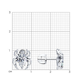 Серьги SOKOLOV - Серебро 925, Фианит (арт. 94026650)