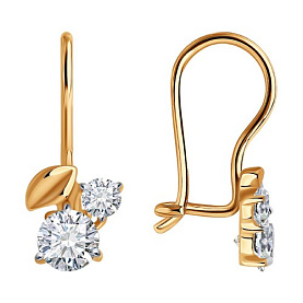 Серьги SOKOLOV - Золото 375, Фианит (арт. 026836-4)