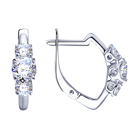 Серьги Diamant - Серебро 925, Фианит (арт. 94-120-01217-1)