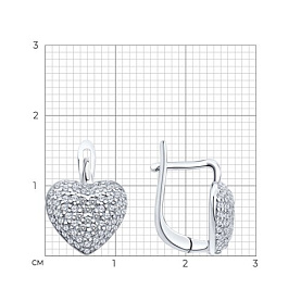 Серьги SOKOLOV - Серебро 925, Фианит (арт. 94027170-91)