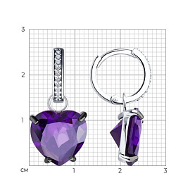 Серьги SOKOLOV - Серебро 925, Фианит (арт. 94026823)