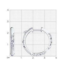 Серьги SOKOLOV - Серебро 925, Фианит, Эмаль (арт. 94021241)