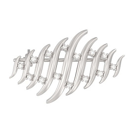 Брошь ООО "ЮК "Арина" - Серебро 925, Фианит (арт. 1045474-01110)