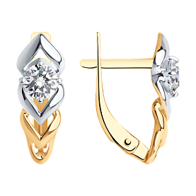 Серьги SOKOLOV - Золото 375, Фианит (арт. 027233-4)