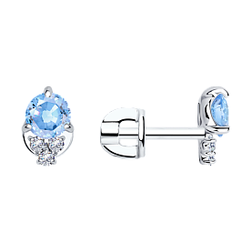 Серьги SOKOLOV - Серебро 925, Фианит (арт. 94025030)