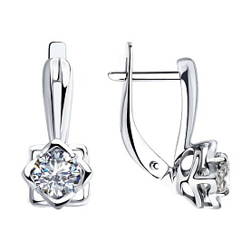 Серьги SOKOLOV - Серебро 925, Фианит (арт. 94025255)
