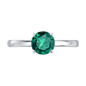 Кольцо SOKOLOV - Серебро 925, Синтетический изумруд (арт. 82010010)
