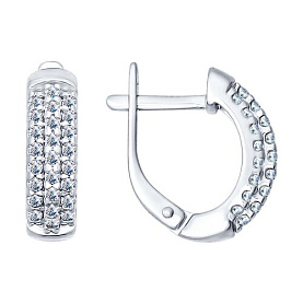 Серьги SOKOLOV - Серебро 925, Фианит (арт. 94021765)
