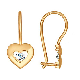 Серьги SOKOLOV - Золото 375, Фианит (арт. 027177-4)