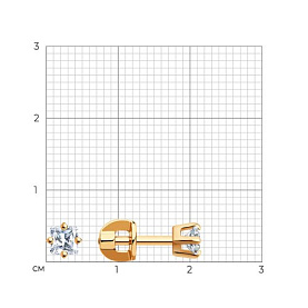 Серьги SOKOLOV - Серебро 925, Фианит (арт. 93020050)