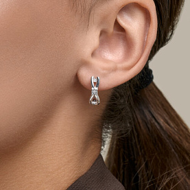 Серьги SOKOLOV - Серебро 925, Бриллиант (арт. 87020129)