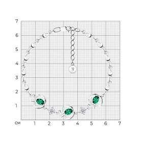 Браслет SOKOLOV - Серебро 925, Фианит (арт. 94050136)